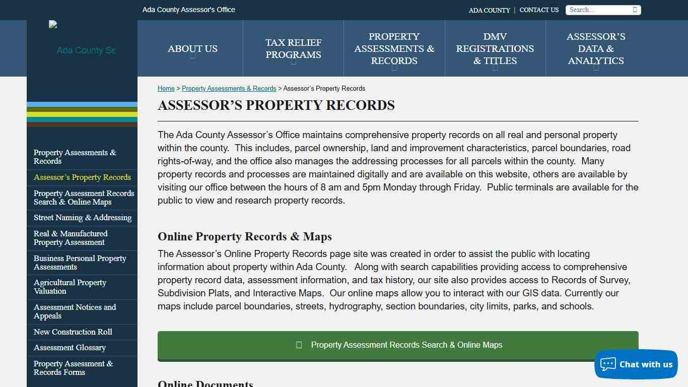 Assessor's Property Records - Assessor